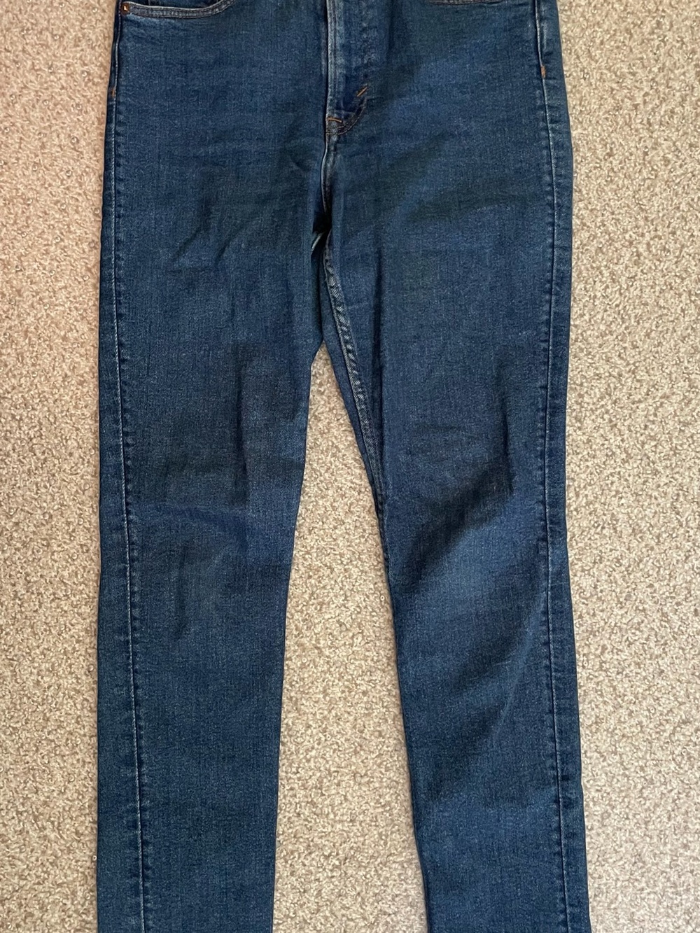 H&M Dark Blue High-Rise Slim Jeans